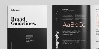 A4 and US Letter brand guidelines template for Adobe InDesign.