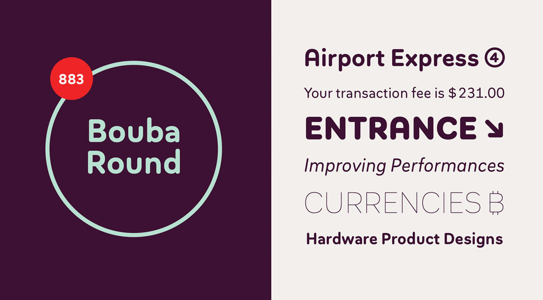 Bouba Round font family by HVD Fonts. Bouba Round font family by HVD Fonts.