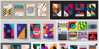 Download minimalist vector graphics inspired by Swiss graphic design.