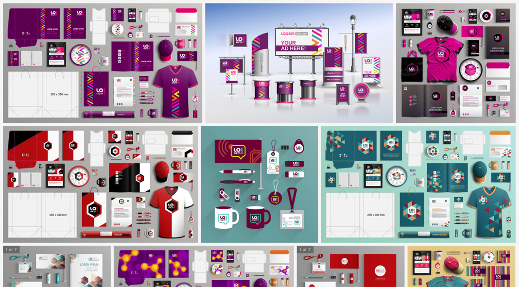 These stationery and branding templates are available as fully editable vector graphics on Adobe Stock. These stationery and branding templates are available as fully editable vector graphics on Adobe Stock.