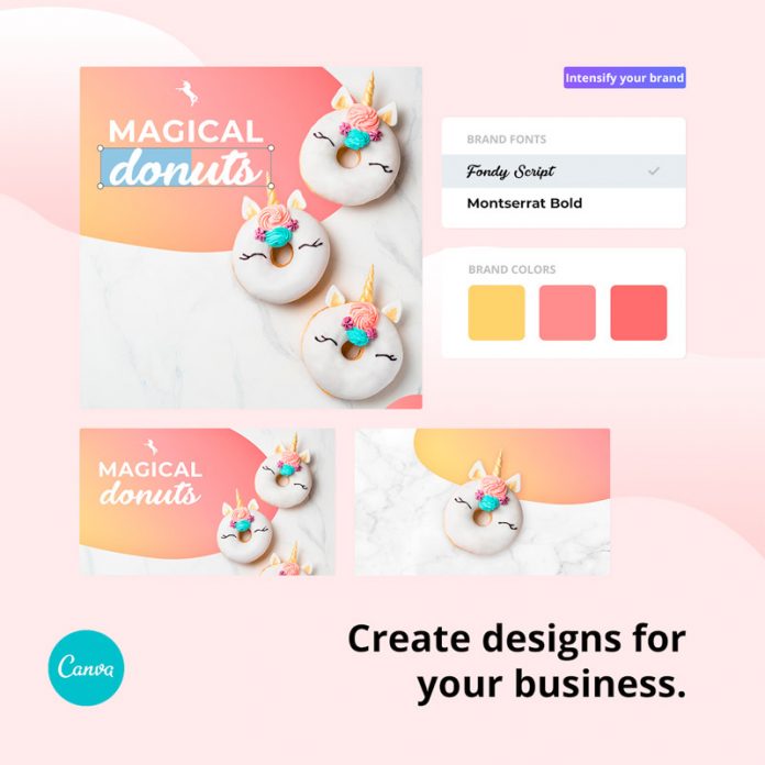 With Canva Pro you can create designs for your business