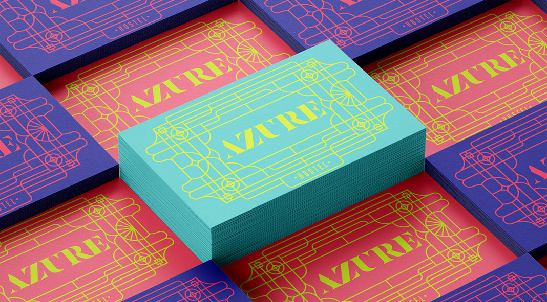 Azure Hostel brand and graphic design by Wide & Narrow Azure Hostel brand and graphic design by Wide & Narrow