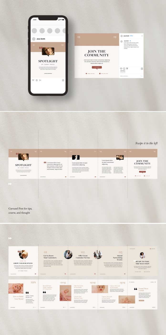 Carousel Social Media Post Layouts.