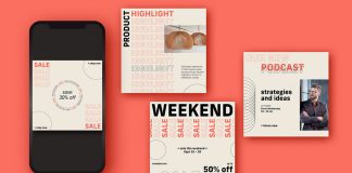 Multipurpose Social Media Post Template by Adobe Stock contributor @orangeberry.