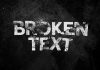 Realistic Broken Text Effect Template for Adobe Photoshop