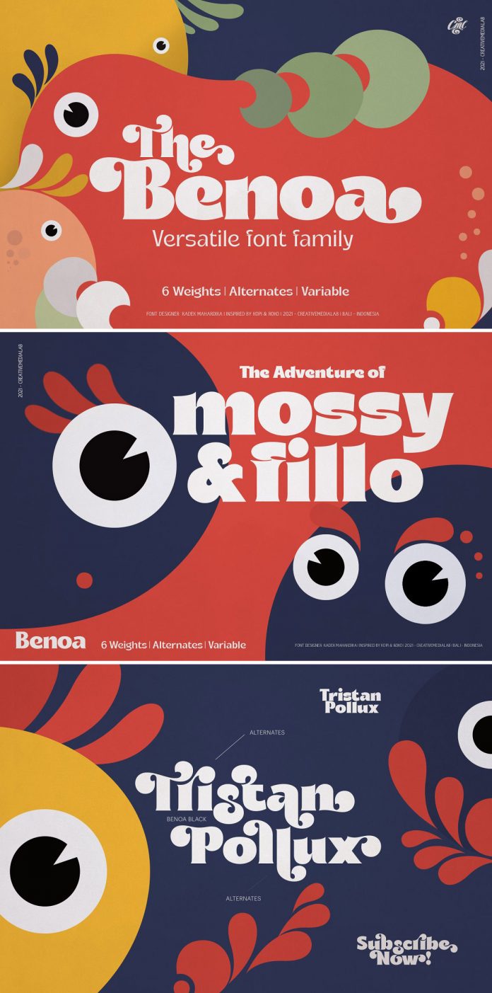 Benoa font family by creativemedialab.