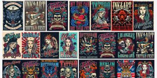 Vintage vector graphics by DGIM studio.