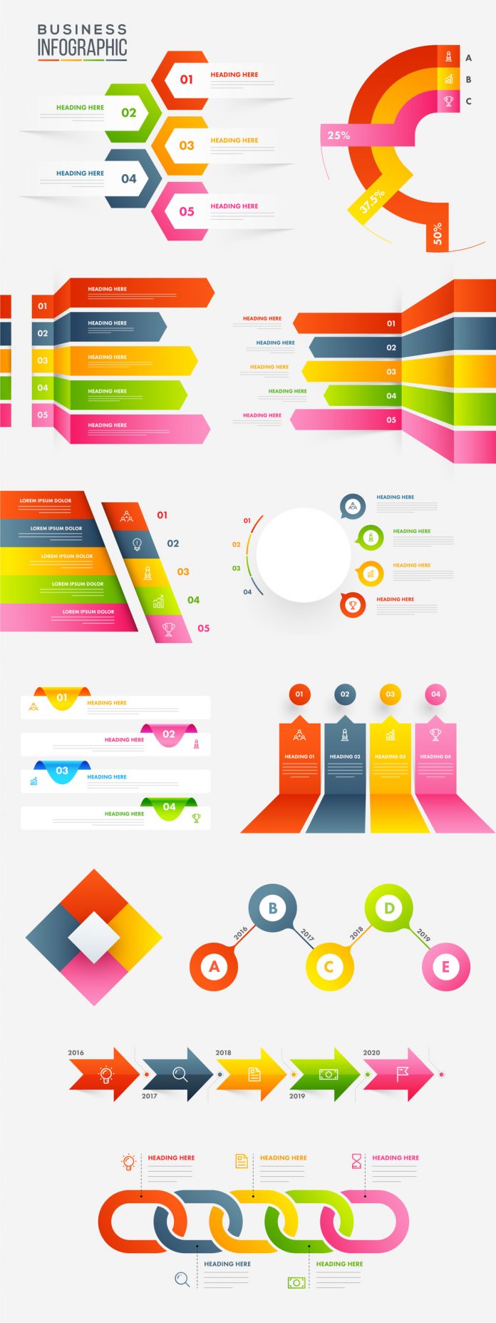 Adobe Illustrator Infographic Layouts.