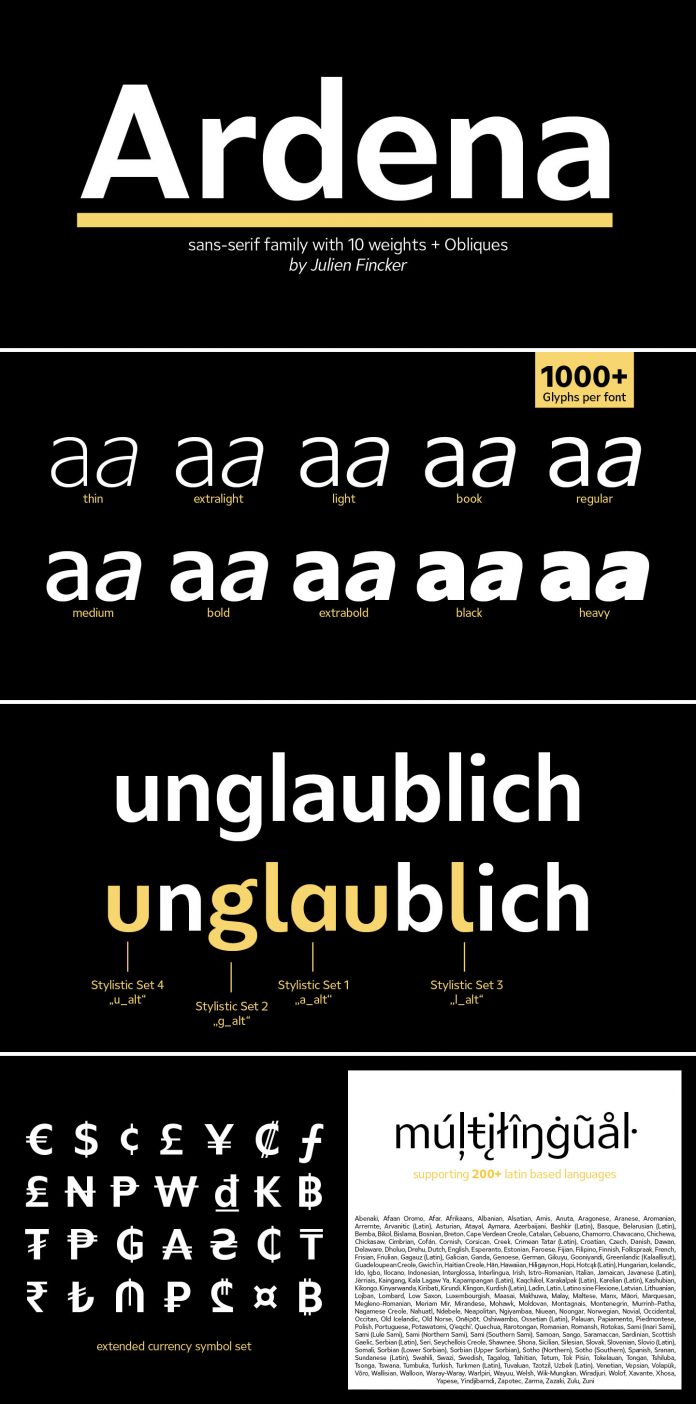 Ardena font by Julien Fincker.