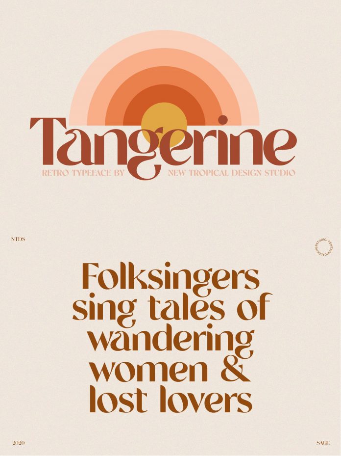 Tangerine Retro Font from New Tropical Design