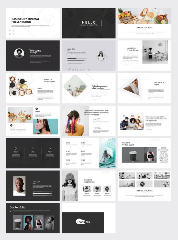 Minimal Case Study Presentation Template for Adobe InDesign