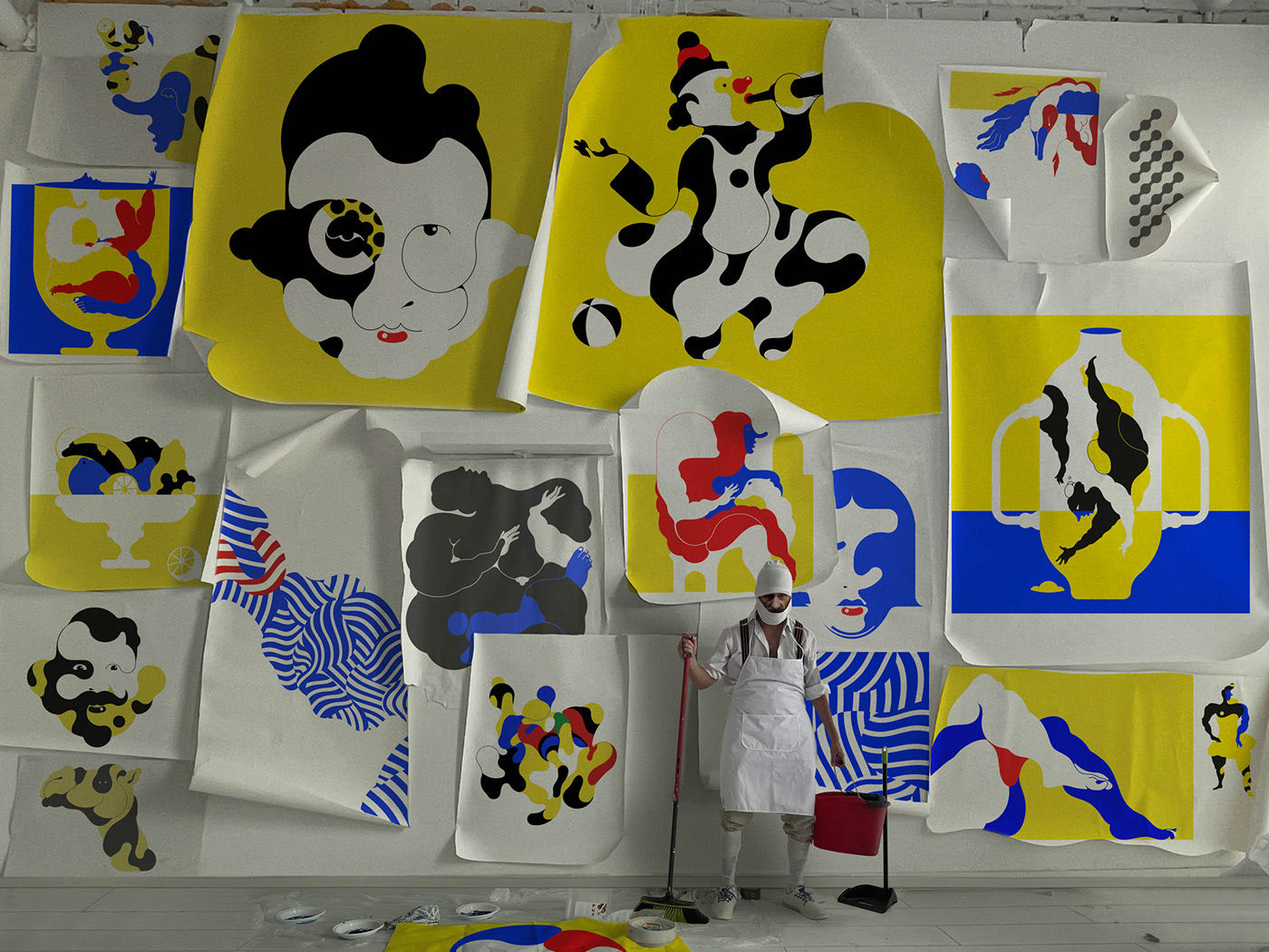 After Party, an illustration series by Martin Sati inspired by the great Bacchanalia of ancient Greece.