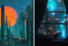 Cyberpunk inspired futuristic illustrations by Dangiuz (aka Leopoldo D'Angelo)