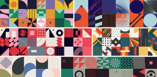 Deconstructed Abstract Geometric Vector Pattern Design