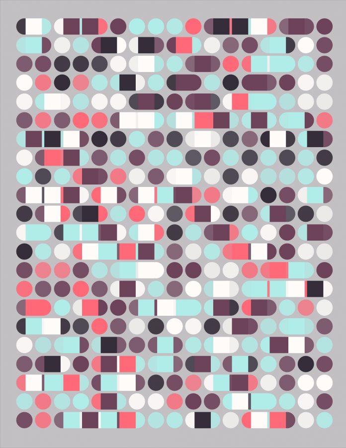 Code generated Bauhaus NFT art: Modernist Prill №10 (Small)