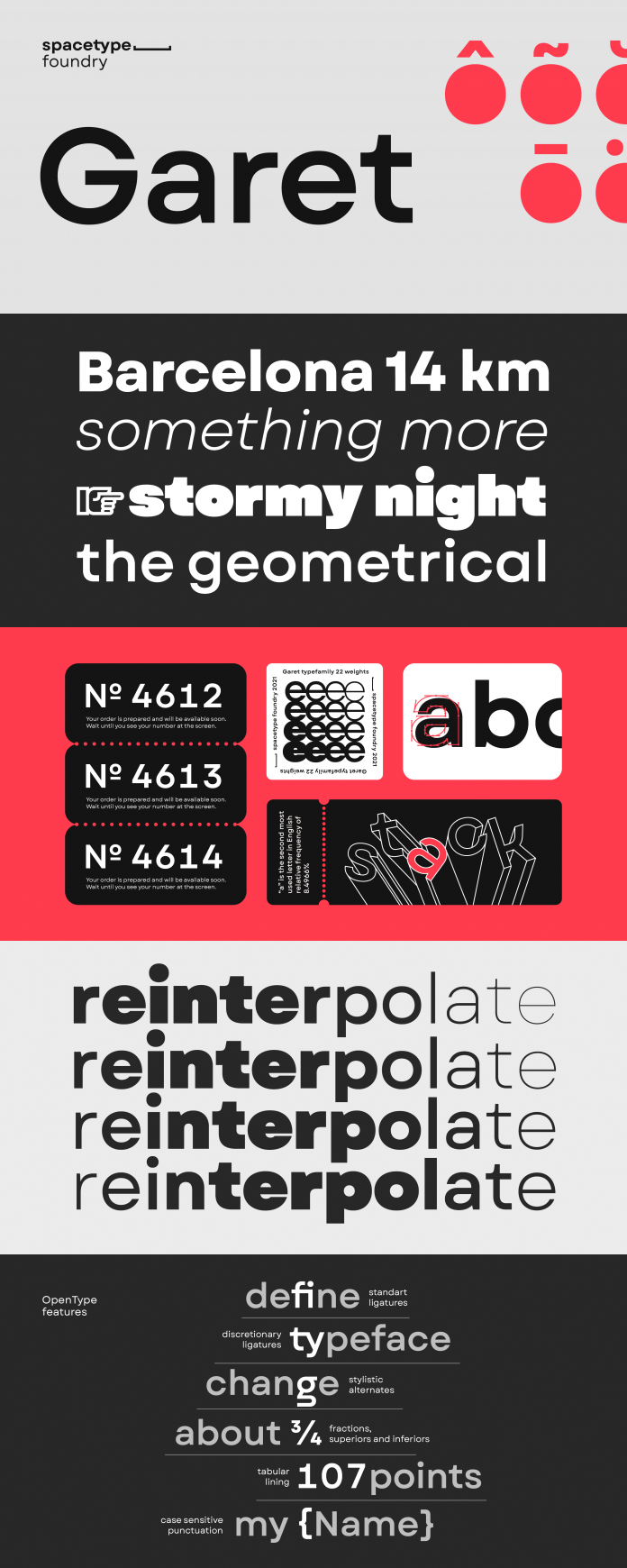 Garet font family from Spacetype.