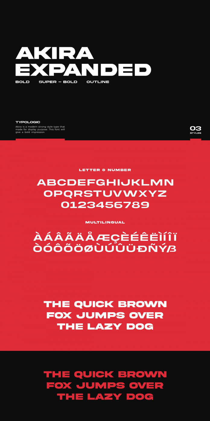 Akira Expanded font