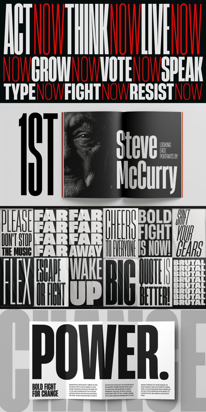Heading Now font family from Zetafonts