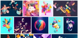 Abstract geometric vector graphics from Adobe Stock.