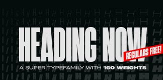 Heading Now font family from Zetafonts