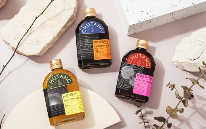 Packaging design by Midnight Design for the flavored syrups of CHUTANG.