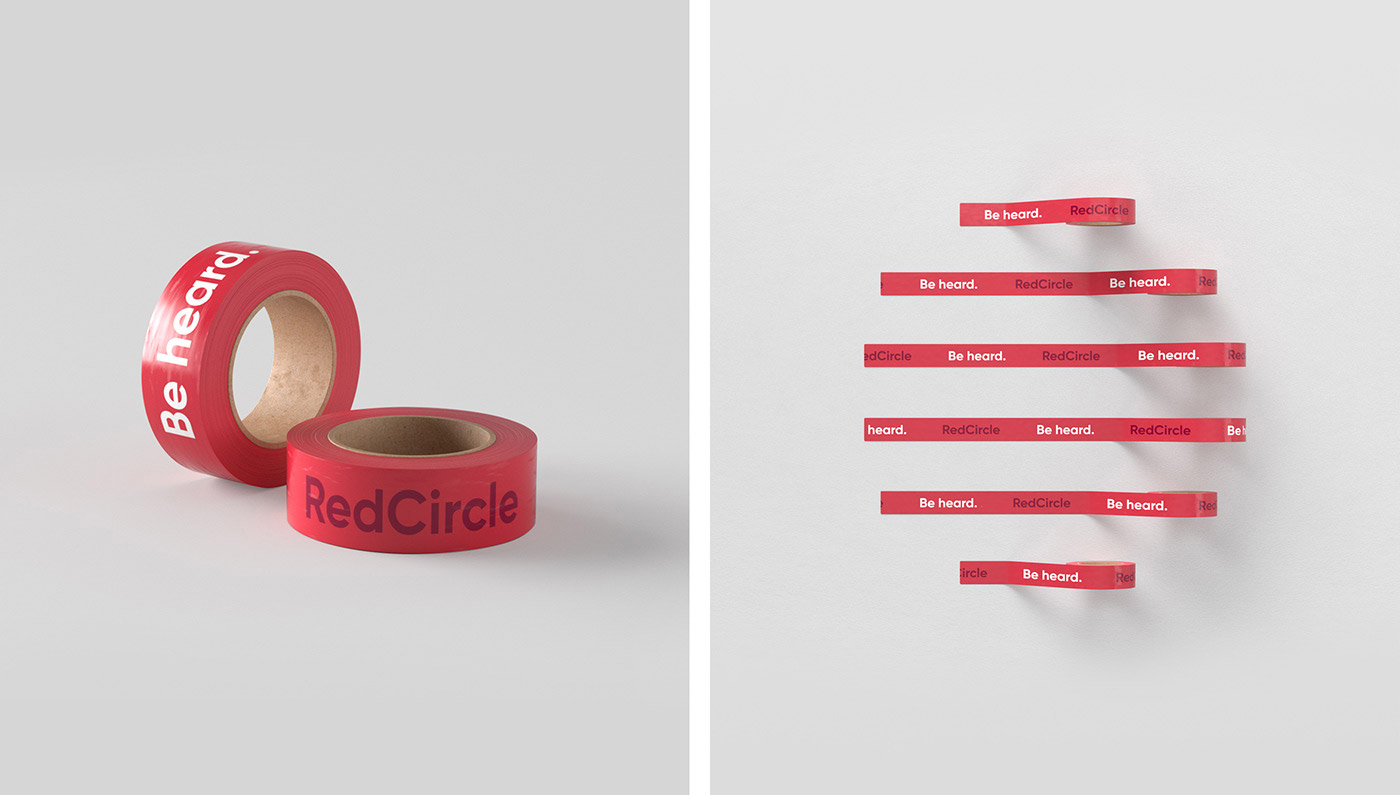 RedCircle visual identity system by Oddone Brand Studio and Caren Williams