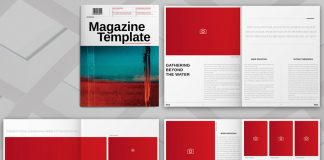 Adobe InDesign magazine template by Adobe Stock contributor @Refresh.