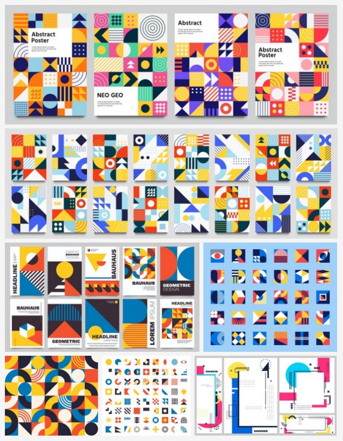 Bauhaus poster designs as Vector Templates