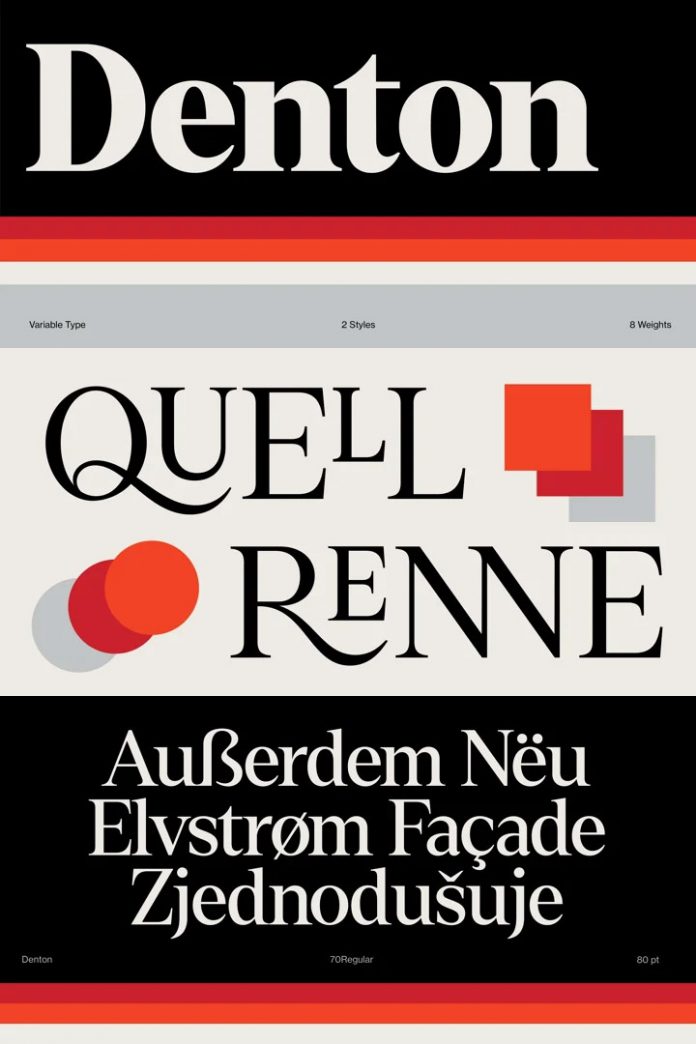 Denton font family by Peregrin Studio