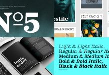 Ionic No 5 font family by Monotype.