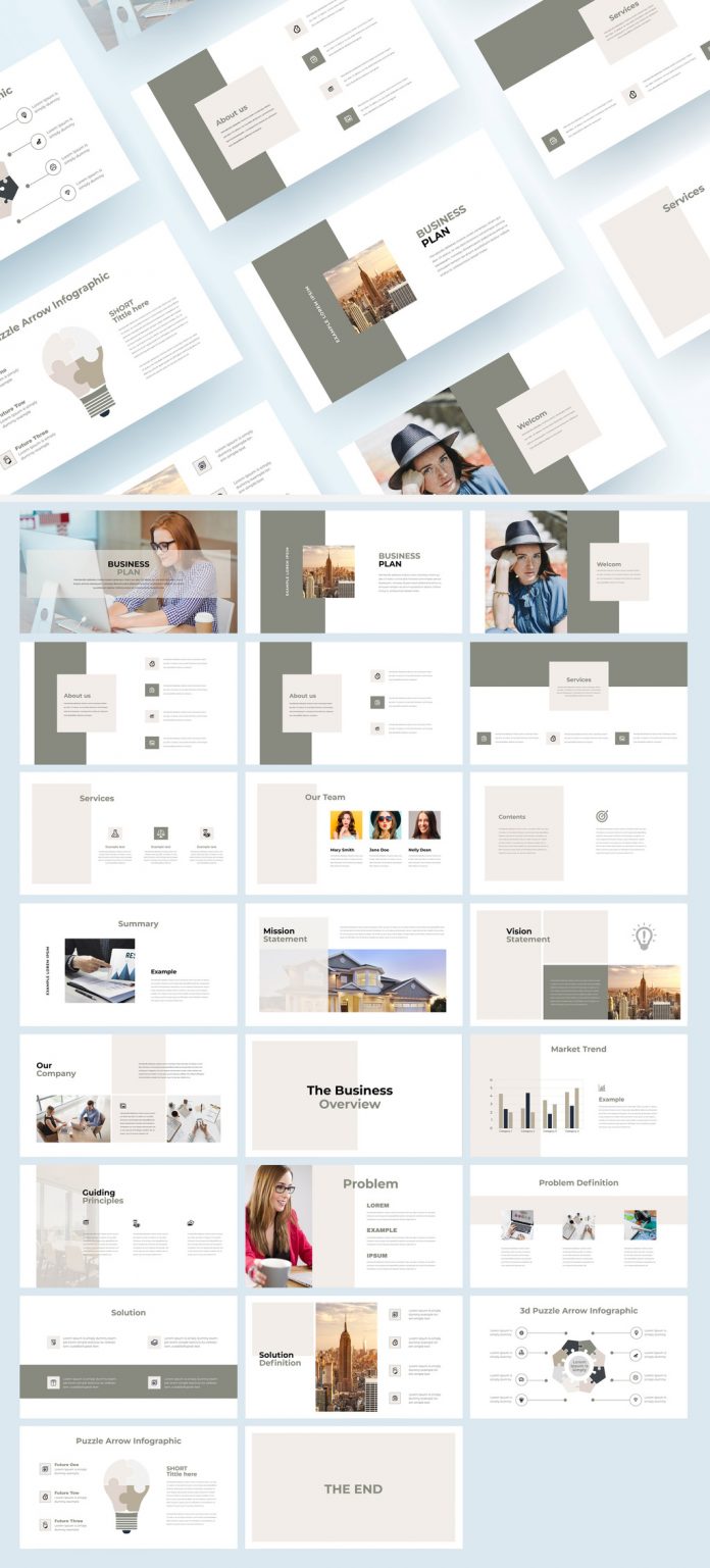 Business Plan Presentation Template by PixWork
