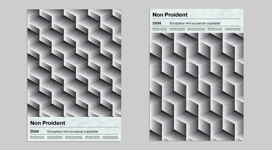 Isometric Cube Pattern Poster Template with Stipple Effect Isometric Cube Pattern Poster Template with Stipple Effect