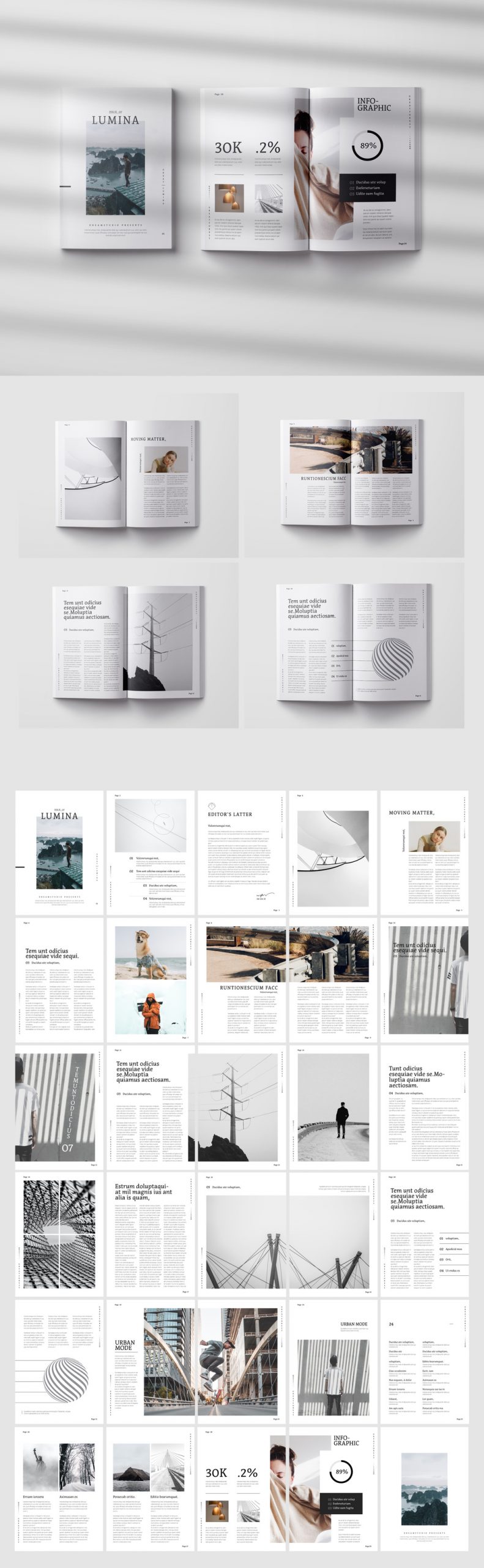 Lumina Magazine Template for Adobe InDesign