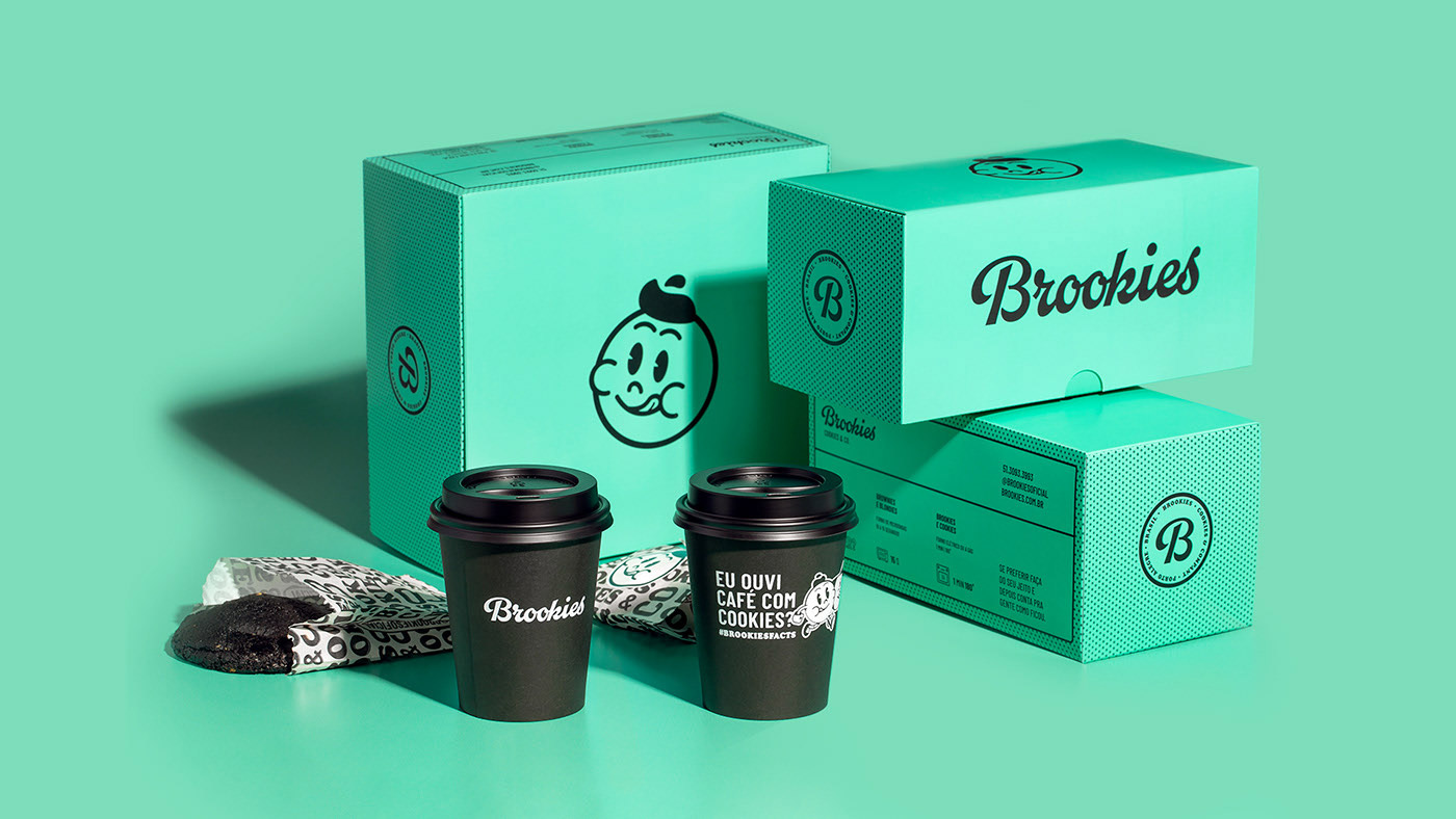Brand and packaging design by Blank Design Studio for Brookies Cookies & Co.