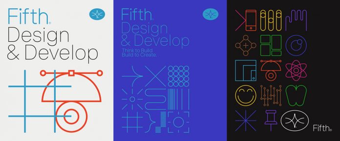 Branding by Hueso Studio for design and software development company Fifth.