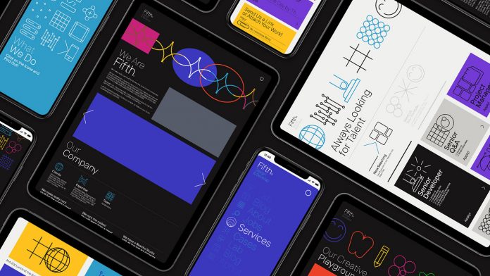 Branding by Hueso Studio for design and software development company Fifth.