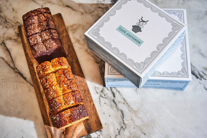 Branding by Mucca and illustrator Jeffrey Fisher for Cafe d’Avignon.