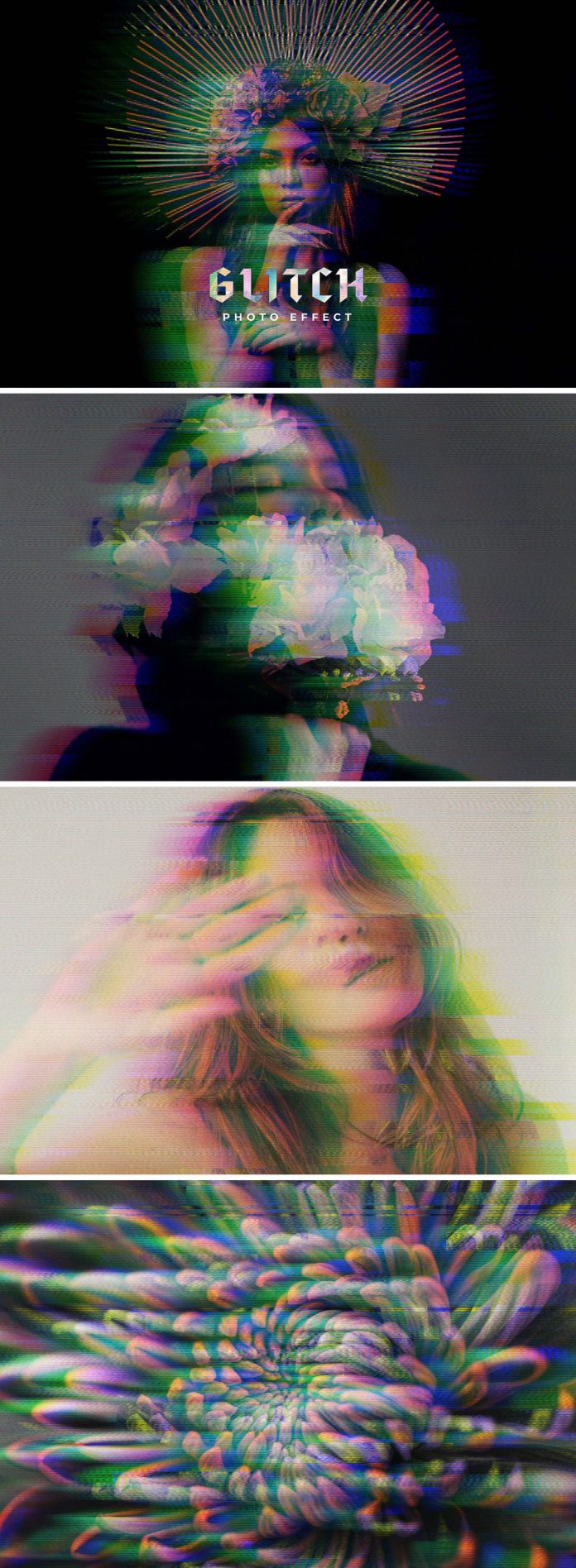 Digital Distorted Glitch Photoshop Effect Mockup by Pixelbuddha.