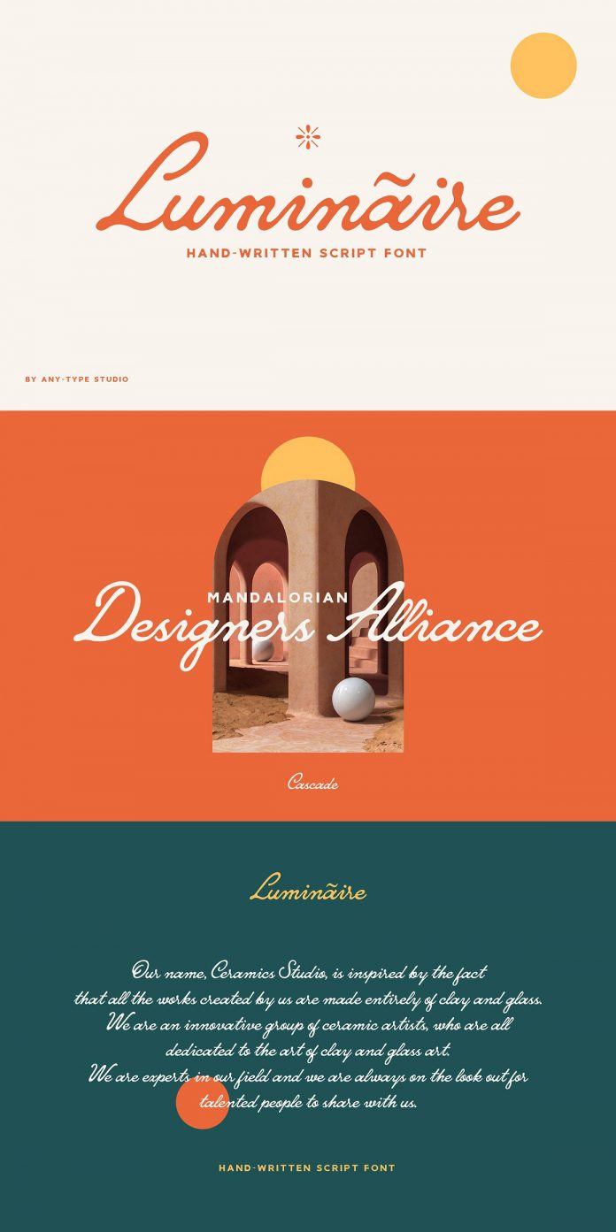 Luminaire Script Font by Any-Type