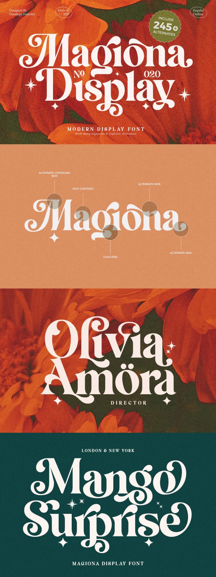 Magiona Display Font by Dora Typefoundry