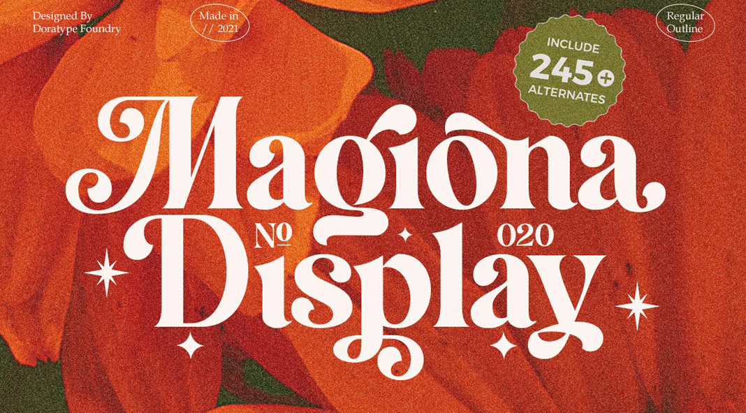 Magiona Display Font by Dora Typefoundry Magiona Display Font by Dora Typefoundry