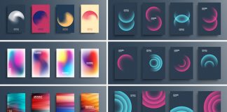 Geometric abstract graphic design templates for posters and other creative designs.