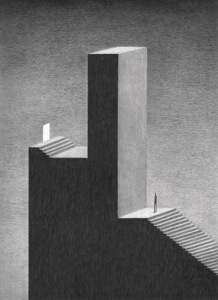 In the Future We Lose Contact, an illustration series by James Lipnickas.