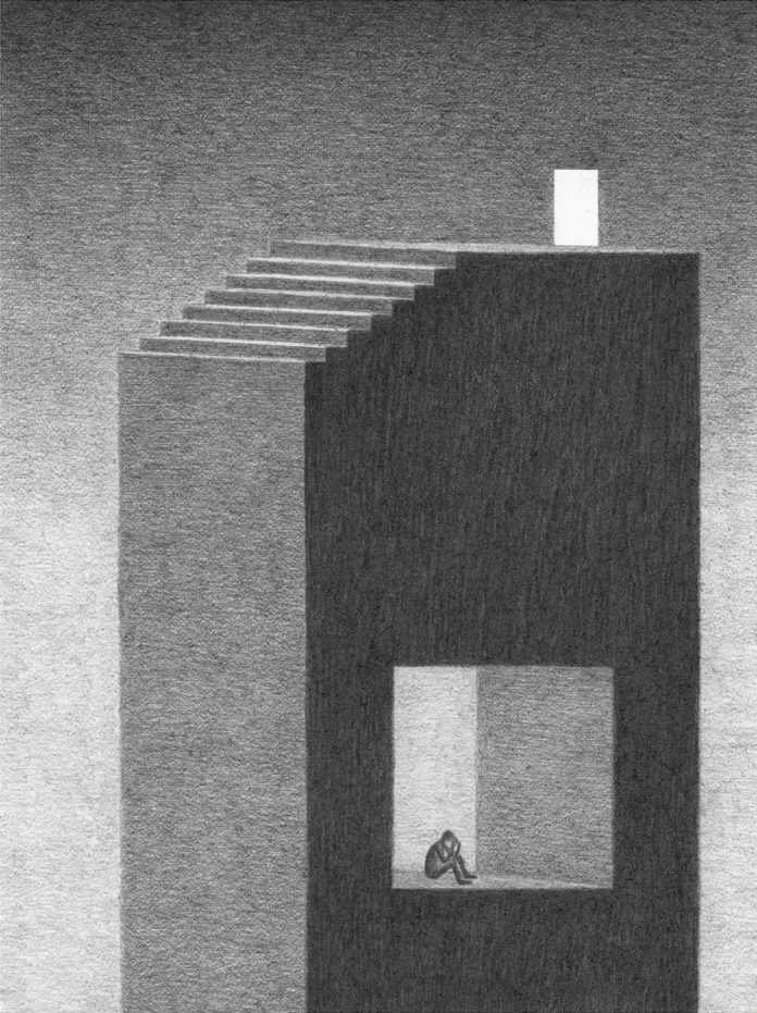 In the Future We Lose Contact, an illustration series by James Lipnickas.