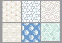 Pastel-Colored Geometric Seamless Pattern Backgrounds