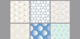 Pastel-Colored Geometric Seamless Pattern Backgrounds