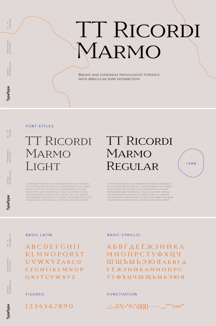 TT Ricordi Marmo font by TypeType.