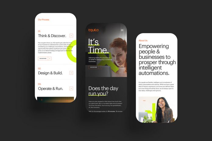Rebrand and website design by Fable&Co. for global tech brand Tquila.