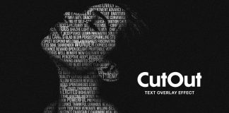 Cut Out Text Portrait Photo Effect Mockup for Adobe Photoshop
