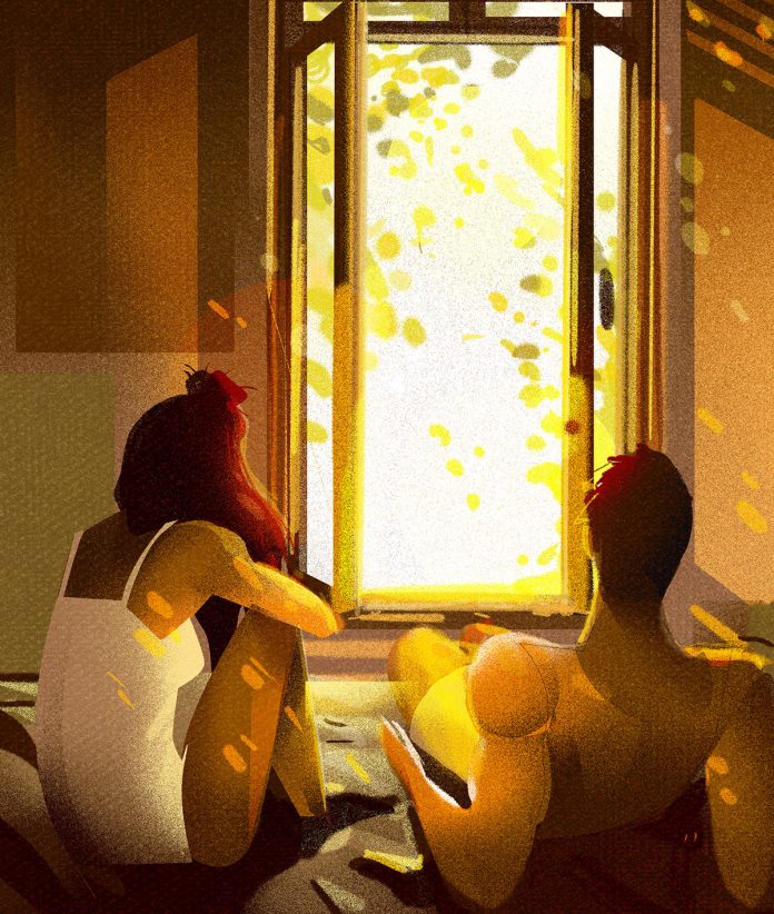 Be my quarantine—impression from 65 days of lockdown illustrated by Marianna Tomaselli.
